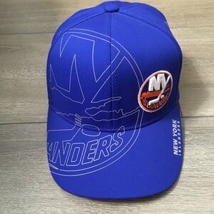Adidas New York Islanders Flexfit Hat Sz S/M Blue/Orange